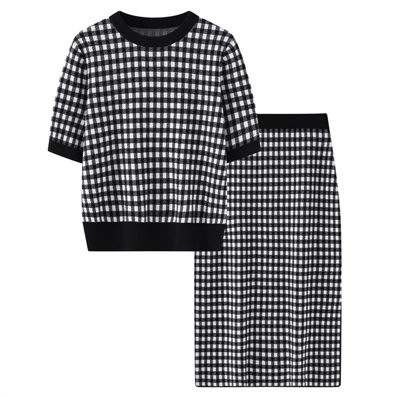 2025舒适百搭简约秋冬新款软糯舒适女士精仿羊毛扬子纱套装，女装套装/套裙，星纬羊绒