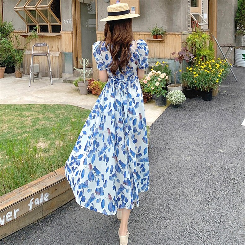 夏季新品方领宫廷风连衣裙转化率高款号2215-P125K178,女装连衣裙,浙宝305