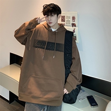 EQ190美式做旧潮流重工艺凹凸印花连帽套头卫衣男春季外套P58，男装卫衣，电商C306-1