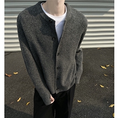 黑墙风cleanfit1羊毛混纺针织开衫短款百搭休闲毛衣TM10-P69，男装针织衫/毛衣，星座1315