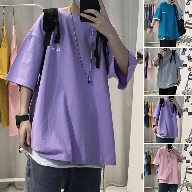 T06男女休闲圆领跑量仿棉T恤衫大码学院小字母印花特P15，男装T恤，星座115A(原星座507）