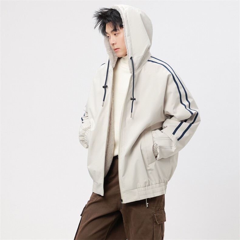 自家图有视频 加绒毛领棉衣冬季新款座山雕连帽派克棉服M2556p88图片
