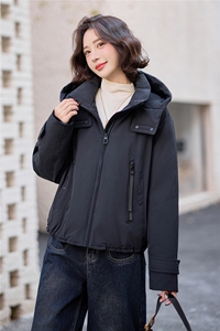 爆《2025冬季新款连帽90白鸭绒羽绒服休闲防风保暖派克服加厚外套图片