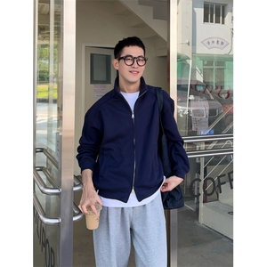 现货网图立领开衫clean fit 纯色百搭卫衣外套男女WT31-特P58图片