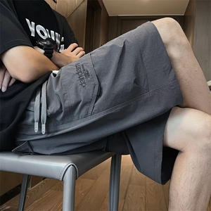 工装短裤男士韩版潮流字母刺绣高街帅2024夏季ins五分K5556-P32图片