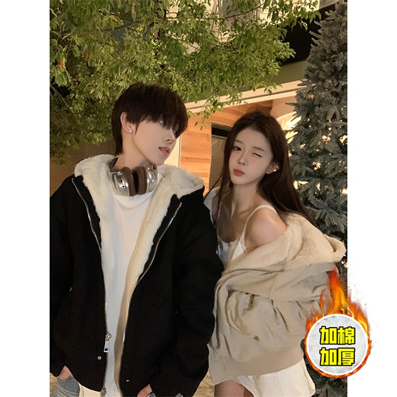 现货高品质美式高街冬季重磅硬挺短款座山雕毛领棉衣男女加厚外套，男装棉衣，电商A486-1