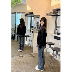 【】美式复古假两件衬衫领卫衣男女秋冬宽松长袖SHY03P43，男装衬衫，星座1112-1