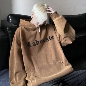 23秋季新款宽松潮流多色水洗oversize连帽卫衣JK23432特批53-控88图片