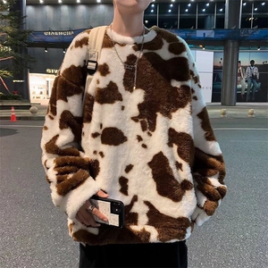 秋冬季2021新款毛绒加厚韩版套头宽松男卫衣bf慵懒风  M203-P36图片