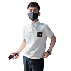 社会小伙夏季男士翻领Polo衫笑脸印花短袖体恤半袖上衣C208-8887，男装T恤，电商C208