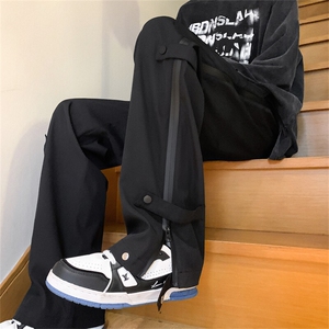 K8021/特P40春装港风户外机能防水冲锋裤男开叉拉链休闲裤图片