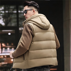 主推新款冬季短款90绒子白鸭绒羽绒服外套中年男装加厚羽绒服夹克，男装夹克，钱塘723