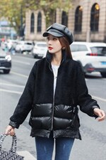 冬款皮毛一体拼羽绒，其它，倾爽