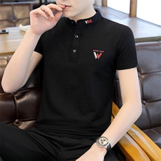 款男士短袖t恤夏季纯棉翻领青年韩版修身立领polo衫，男装Polo衫，星座1206（原A206）