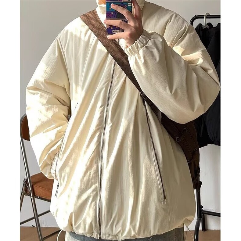 冬季复古立领保暖工装棉衣新款男女同款休闲宽松时尚棉服外套,男装棉衣,星座410-6（原星座1304-1）