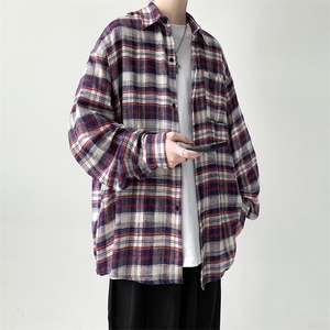 现货 宽松格子衬衫男KD611-P4568图片