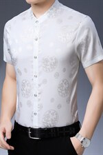 宽松潮流休闲衬衫夏季新款中青年男士短袖简约衬衣高端潮打底上衣，男装衬衫，电商B212（原钱塘6029）