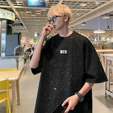 2025夏季新款高品质满天星亮片短袖ATS印花MT9164-P30控48，男装T恤，星座508（原C305）