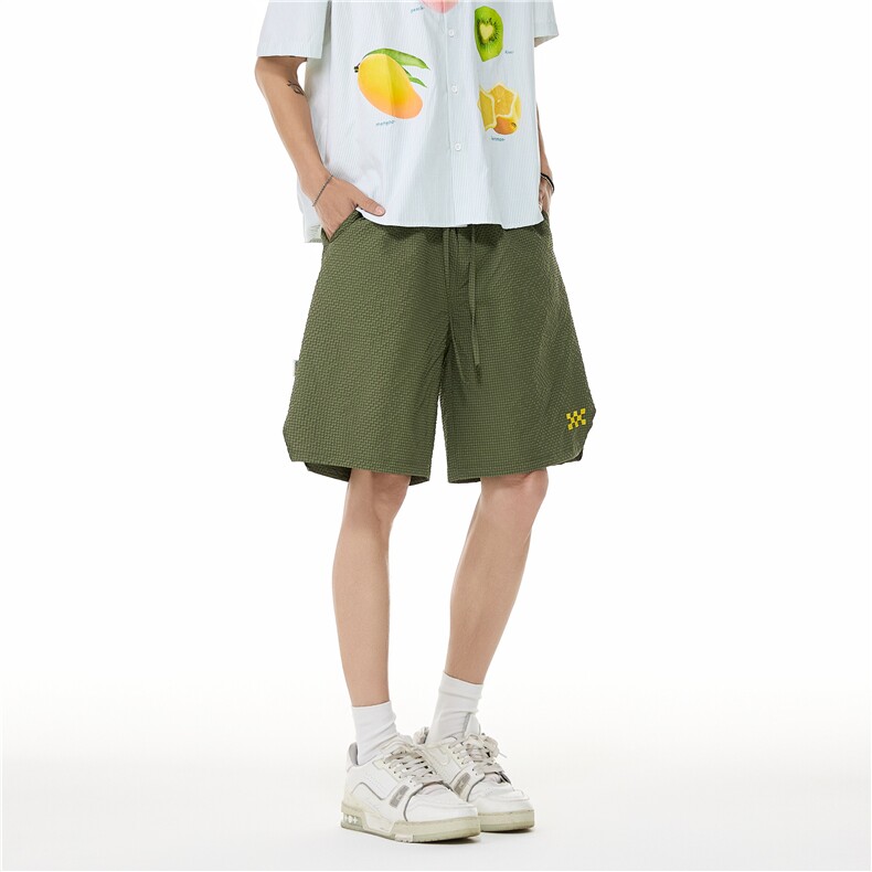 抖音品质夏季新款透气泡泡格设计宽松短裤B315-K25559-特p25控48,男装牛仔裤,电商B315