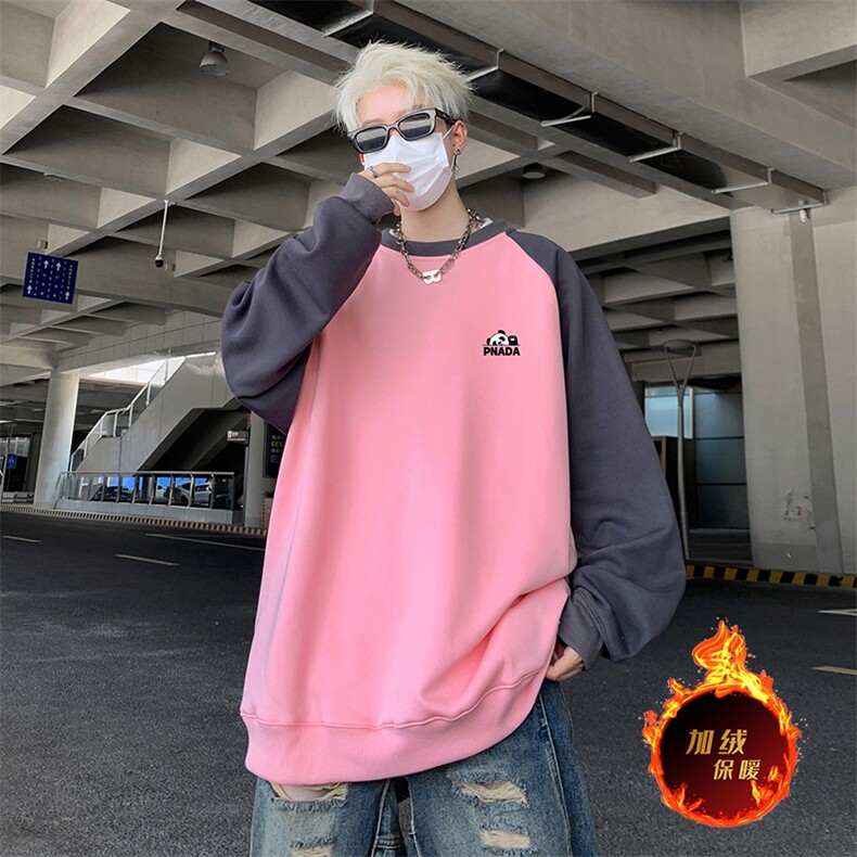 抖音得物高品质重磅二开全棉阔版支持退换360克插肩圆领卫衣0116,男装卫衣,电商A486