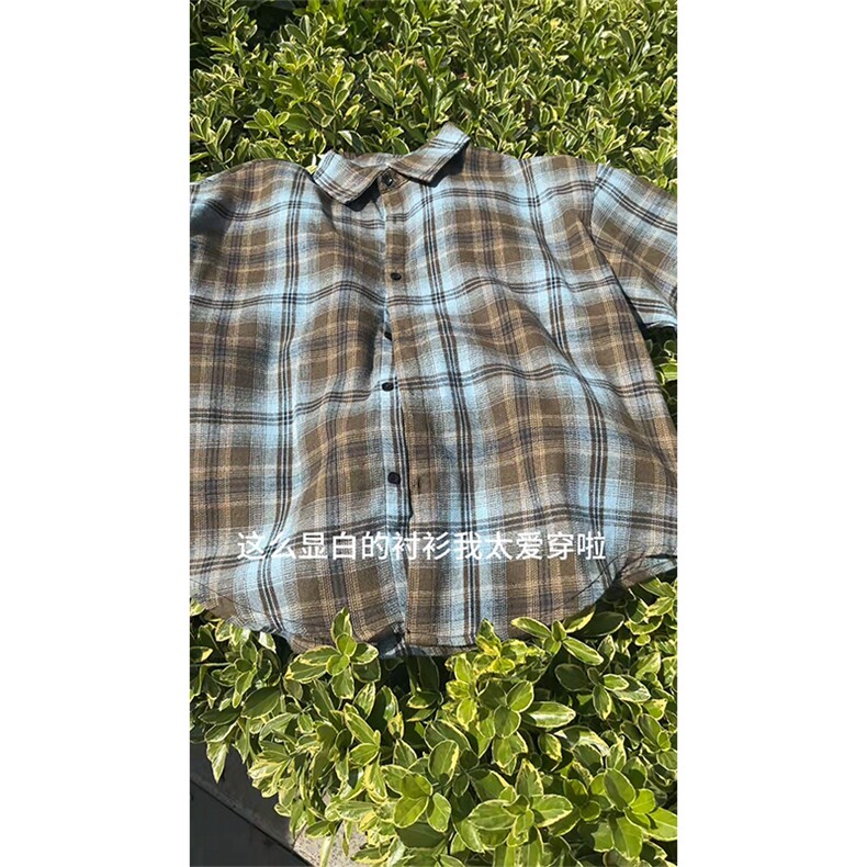 短袖格子衬衫6604特P32,男装T恤,电商A309