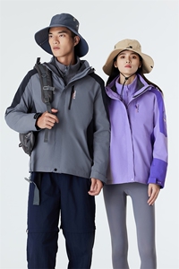 冲锋衣男女三合一可拆卸山系户外钓鱼冬季加绒加厚防水外套登山服图片