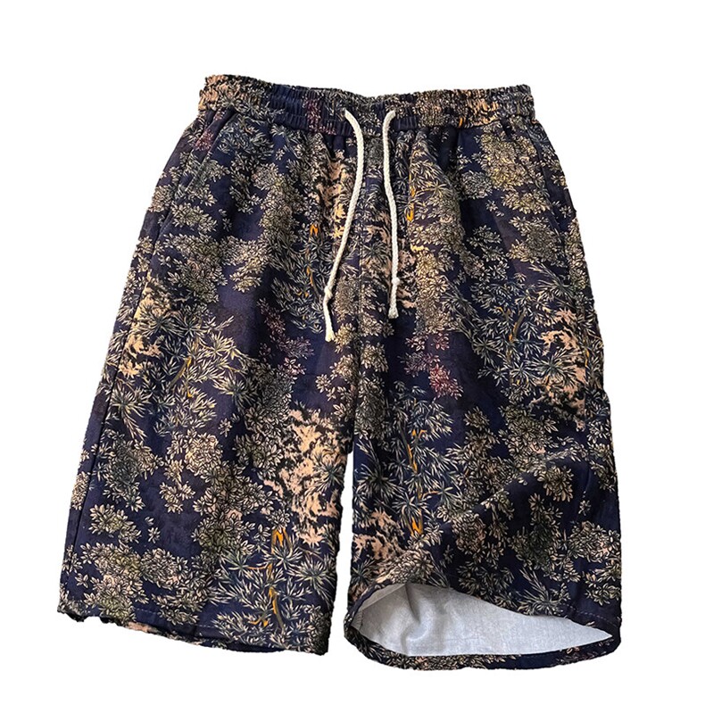 夏季印花花纹短裤透气潮牌宽松休闲运动五分时尚裤子K0083 P25图片