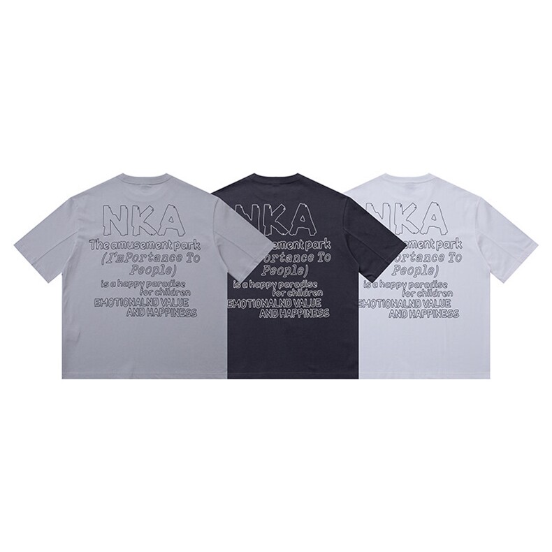 PL1230270克重磅大幅英文印花T恤，男装T恤，电商基地S002