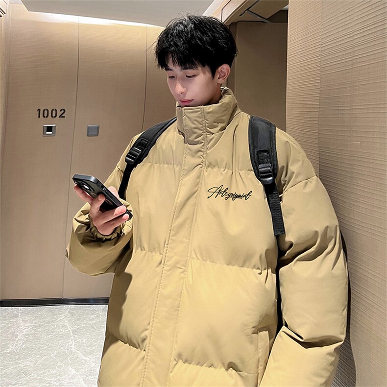 美式宽松抖音直播高品质男面包服羽绒棉外套棉衣M1058P90图片