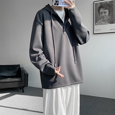 连帽卫衣男春季新款港风宽松华夫格大码长袖套头上衣CH59-P38，男装卫衣，星座214-3