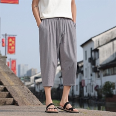 风夏季休闲裤宽松透气男裤哈伦裤灯笼沙滩七分裤DK2507-P50，男装休闲裤，电商A008