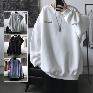 S-5XL W33 秋装新款大码圆领字母印花卫衣 常规P28 加绒P38，男装卫衣，星座115A(原星座507）