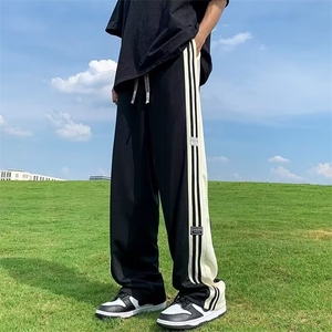 现货美式高街大口袋工装裤子男秋季潮牌痞帅机能宽松休闲阔腿长裤图片