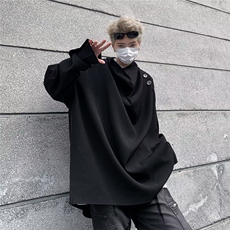 男士长袖春季2024新款英伦斜垂感包边衬衫C4540P48，男装衬衫，星座1116-2