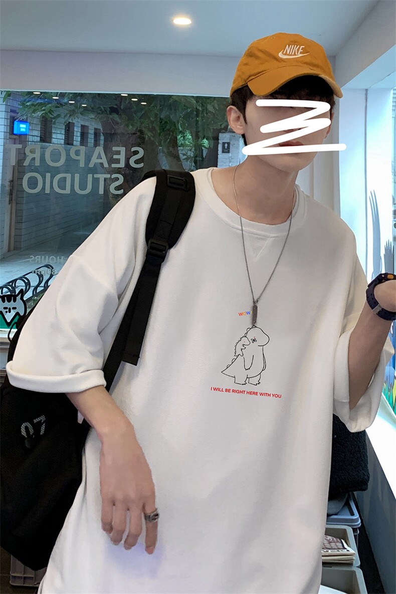 Q11140-P30春夏季七分袖t恤男大码五分袖男短袖中袖,男装T恤,电商A040