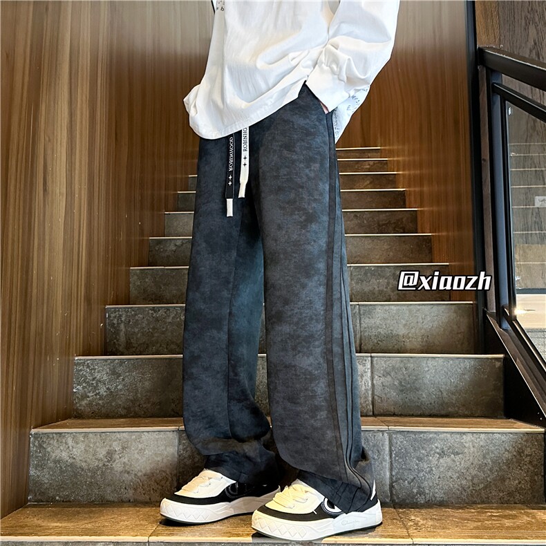 XZ616秋季新款重磅扎染侧边压痕休闲脏脏裤TY1016特P40控78,男装休闲裤,星座512A（原616）