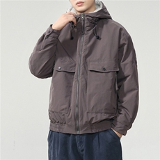 2025秋冬季双面穿毛绒工装棉服男潮牌宽松百搭加厚上衣服，男装棉衣，电商D215