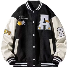1506-1/JJ091/P41冬季潮牌棒球服男ins大码宽松冬男生休闲夹克，男装夹克，星座1506-1