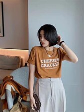 2022新款韩版修身显瘦短袖T恤简约时尚，女装T恤，L·H·X