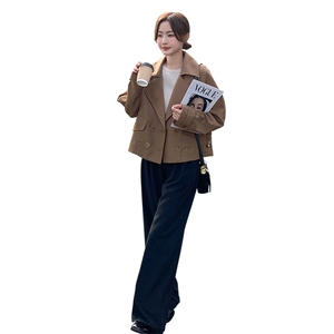 现货 韩版宽松休闲百搭显瘦短款风衣外套女春款2D075 (P145-K200)图片