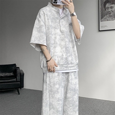 可拆开卖！立领POLO衫短袖t恤套装男生休闲运动青少年搭配帅气夏，男装T恤，电商B312