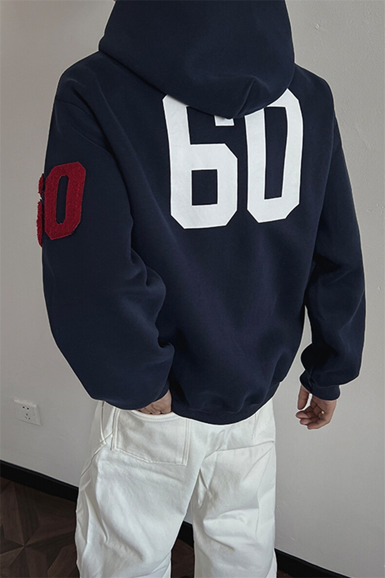 美式重磅字母刺绣连帽开衫卫衣男女cp198-特p85,男装卫衣,电商B371