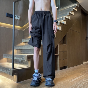 抖音品质薄款冰丝透气假口袋宽松休闲裤B315-K24152-特p30控58图片