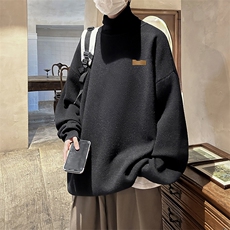 控68高领毛衣男士大码内搭毛线衣男GM45293-P45加绒款-P65，男装针织衫/毛衣，电商A040