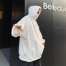 美式潮牌高街vibe机能外套高领连帽衫卫衣秋冬男女宽松Y7766-p48，男装卫衣，星座1008