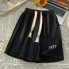 夏季1977印花华夫格短裤大码XZ604-DK603-P25控38，男装牛仔裤，星座604