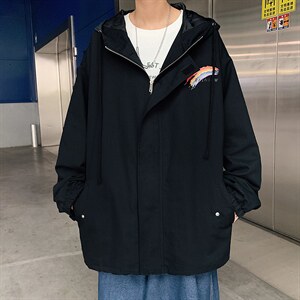 JK41064-P85纯棉连帽夹克男士大码工装夹克男外套男图片