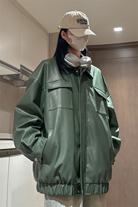 【直播】春季2024皮衣女夹克多口袋港风外套 C2342-TP75控价108图片