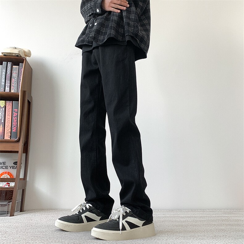 抖音现货纯黑色弹力显高牛仔裤310A-2BK301P50控78,男装牛仔裤,星座310A-2