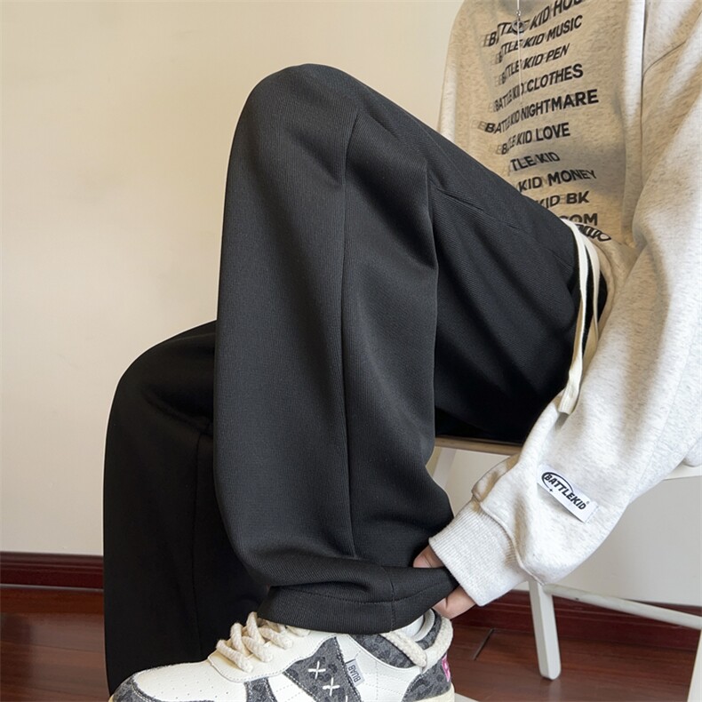秋季新款休闲裤男宽松运动直筒裤纯色卫裤K8820-特P35控58,男装休闲裤,星座209-2